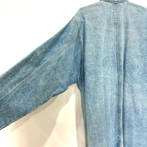 Vintage Sunbelt Jean/ Denim Long Sleeve Duster Cardigan Trench Coat Size M/L - Picture 10 of 12